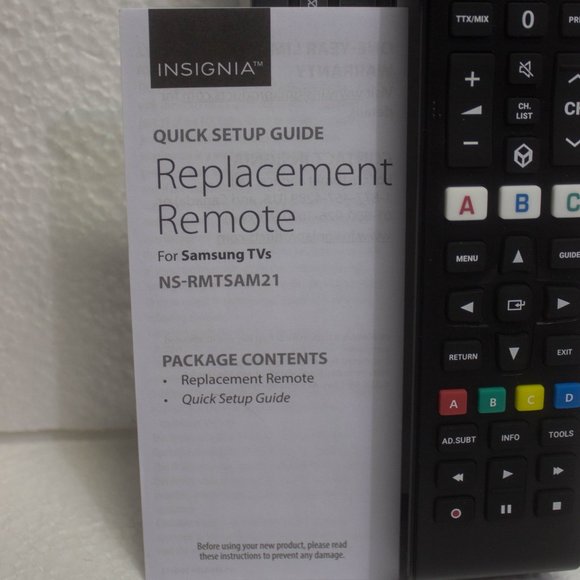 New In Box Insignia Replacement Remote for Samsung TVs - Picture 2 of 6